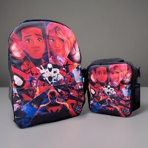 Spider-Man Across The Spider-Verse Backpack 17" Lunch Bag 9.5" MilesMorales Gwen